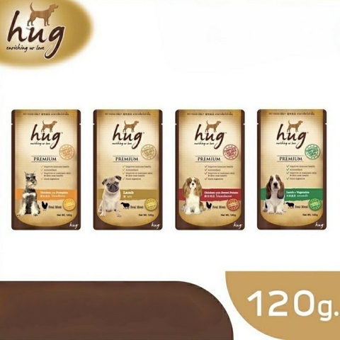 Pate Cho Chó Hug Thái Lan Thức Ăn Gói 120g