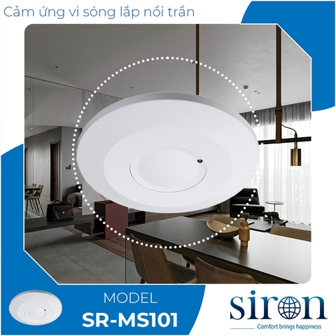 Công tắc cảm ứng chuyển động siêu nhạy mỏng nổi trần Siron Sr-MS101 Công tắc cảm ứng chuyển động siêu nhạy mỏng nổi trần Siron Sr-MS101