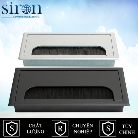 Khung 3 âm bàn hợp kim nhôm nắp lật một bên màu đen SR-TAA3B-N003 Khung 3 âm bàn hợp kim nhôm nắp lật một bên màu đen SR-TAA3B-N003