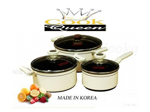 Bộ nồi cookQueen 3 chiếc Hàn Quốc:  nữ hoàng nhà bếp
