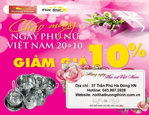 Five Star tưng bừng khuyến mãi lớn chào đón ngày 20-10