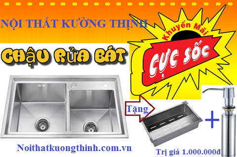 Khuyến mại chậu rửa bát đặc biệt trong tháng 8