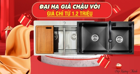 Đại hạ giá mùa hotsale: chậu vòi rửa giá rẻ cực rẻ chỉ từ 1,2 triệu đồng