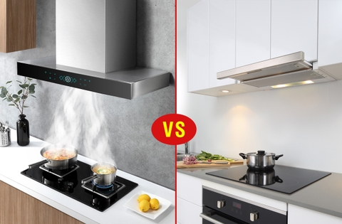Nên mua hút mùi chữ T hay hút mùi rút âm tủ cho nhà bếp