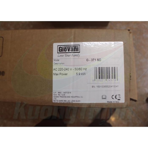 Bếp điện từ Giovani G 371SD