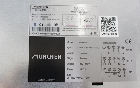 Bếp từ Munchen GM6628S - Made in Germany
