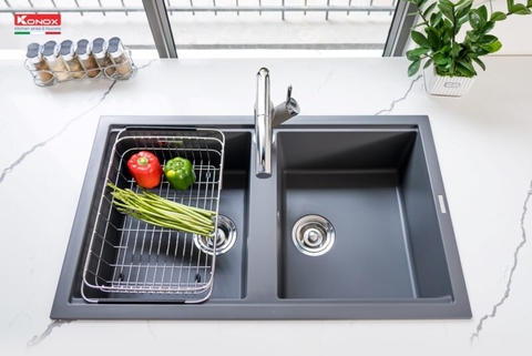 Chậu rửa bát Konox Granite Sink Phoenix Smart 860 – Grey