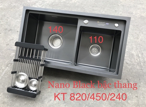 Chậu rửa bát Nano Black 8245L