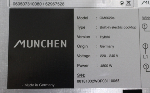 bếp điện từ munchen gm6629S - nhập khẩu ĐỨc