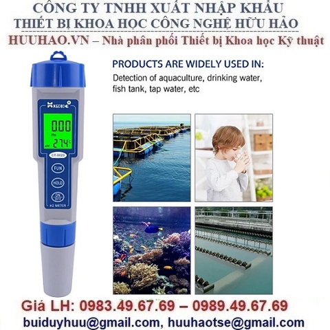 Bút đo Hydrogen (H2) trong nước Kedida CT-8023