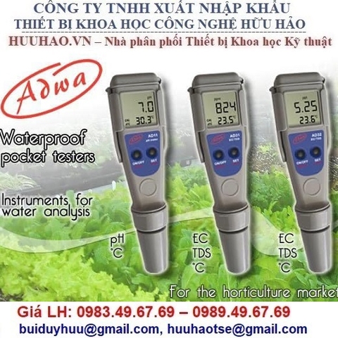 BÚT ĐO ĐỘ DẪN SE, TDS, NHIỆT ĐỘ AD31, AD 32