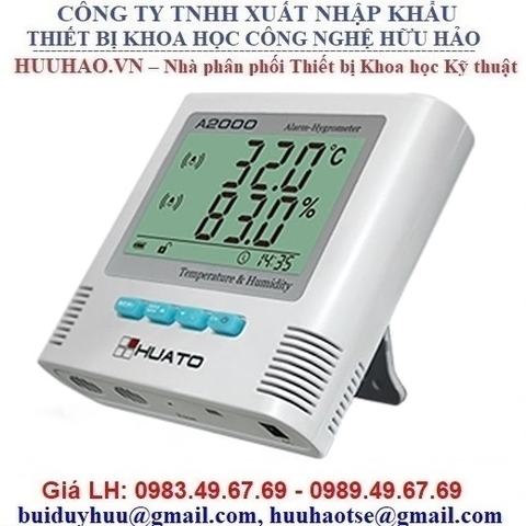 NHIỆT ẨM KẾ, ĐỒNG HỒ ĐO NHIỆT ĐỘ, ĐỘ ẨM A2000 HUATO