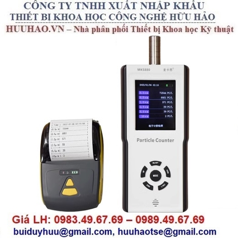 MÁY ĐẾM HẠT BỤI 6 KÊNH MKS-880 CÓ IN KẾT QUẢ