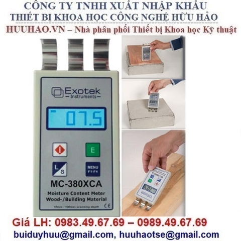 MÁY ĐO ĐỘ ẨM GỖ VÀ VẬT LIỆU EXOTEK MC-380XCA