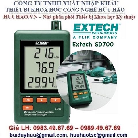 Máy ghi dữ liệu nhiệt độ và độ ẩm, áp suất Extech SD700