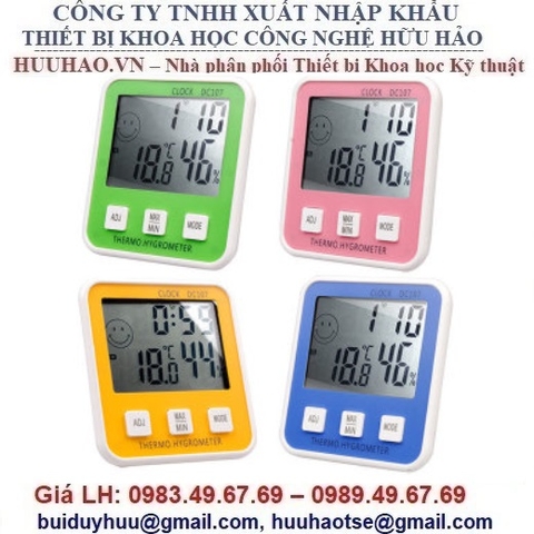 NHIỆT ẨM KẾ, ĐỒNG HỒ ĐO NHIỆT ĐỘ ĐỘ ẨM DC107