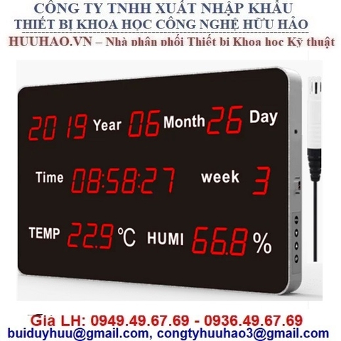 BẢNG HIỂN THỊ NHIỆT ĐỘ ĐỘ ẨM HE230A HUATO