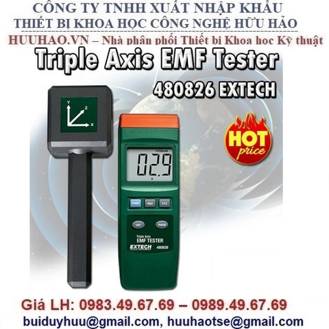 Máy đo điện từ trường 3 trục Extech 480826 (300Hz, 0-2000μTesla)