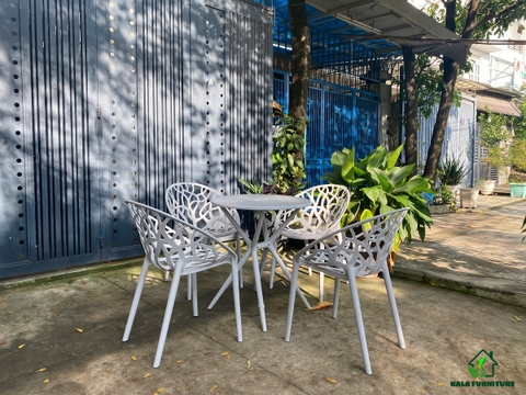 Bộ bàn ghế nhựa đúc PP02 Bộ bàn ghế nhựa đúc PP02