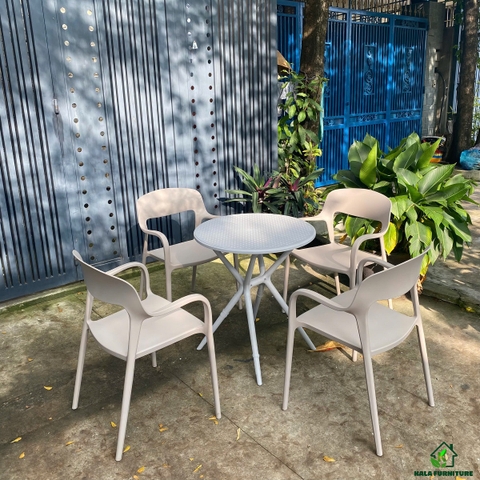 Bộ bàn ghế nhựa đúc PP01 Bộ bàn ghế nhựa đúc PP01