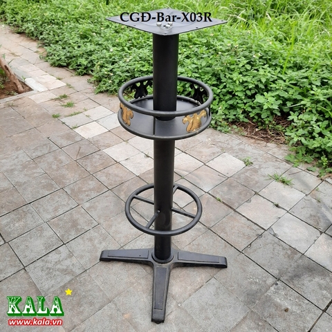 Chân bàn bar gang đúc chữ thập CGĐ-Bar-X03R