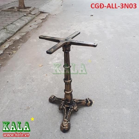 Chân bàn gang đúc 3 nhánh CGĐ-ALL-3N03 ( Màu đồng tân cổ)