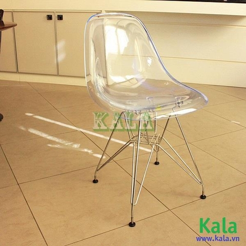 Ghế Eames DSR Clear chân sắt Ghế Eames DSR Clear chân sắt