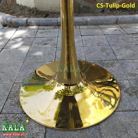 Chân bàn Tulip mạ vàng mâm tròn 50cm