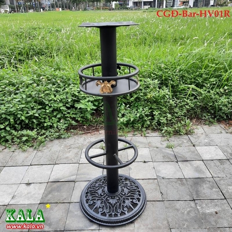 Chân bàn bar gang đúc hoa văn CGĐ-Bar-HV01R Chân bàn bar gang đúc hoa văn CGĐ-Bar-HV01R