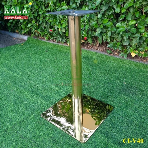 Chân bàn inox mâm vuông 40cm Chân bàn inox mâm vuông 40cm