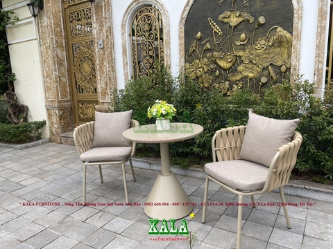 Bộ bàn ghế khung nhôm dây dù BG-DD13 Bộ bàn ghế khung nhôm dây dù BG-DD13