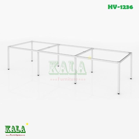 Chân bàn văn phòng sắt hộp vuông 1200x3600mm (HV-1236)