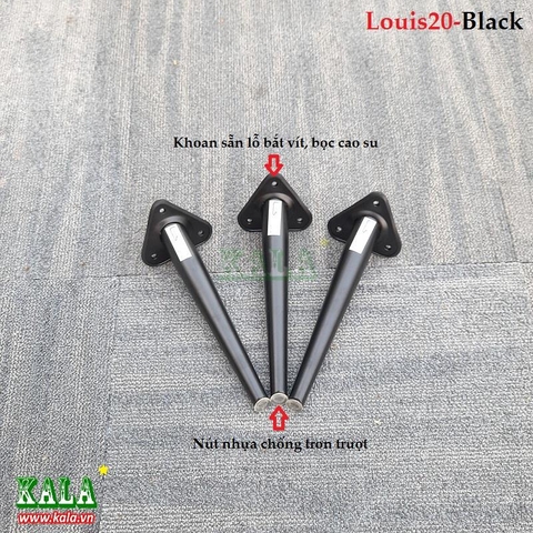 Chân bàn Louis 20cm Black