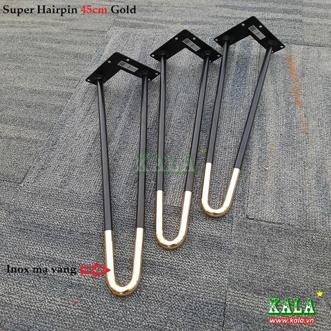 Chân bàn Super Hairpin 45cm Gold