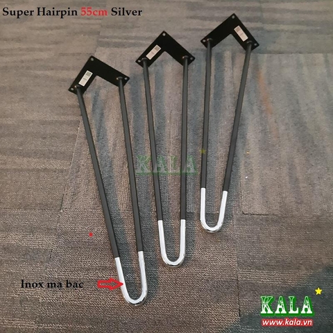 Chân bàn Super Hairpin 55cm Silver Chân bàn Super Hairpin 55cm Silver