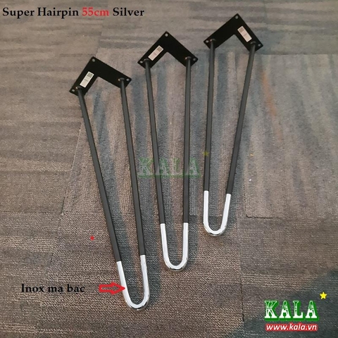 Chân bàn Super Hairpin 55cm Silver