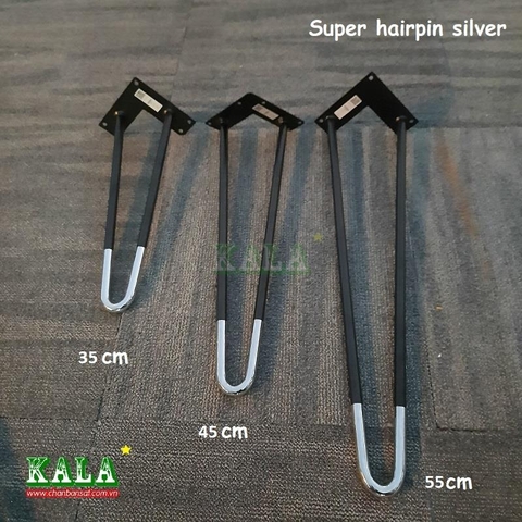 Chân bàn Super Hairpin 35cm Silver Chân bàn Super Hairpin 35cm Silver