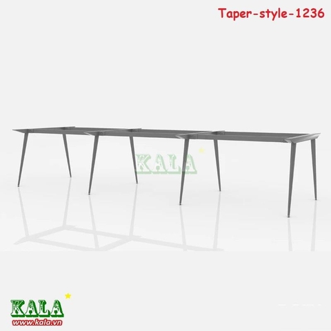 Chân bàn văn phòng ống côn Taper Style 1200 x 3600mm