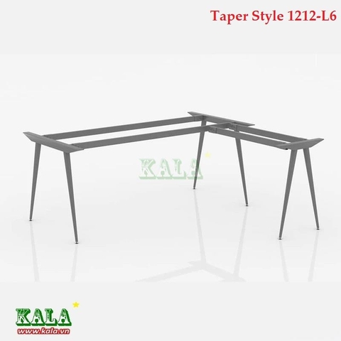 Chân bàn văn phòng ống côn Taper Style chữ L 1200 x 1200mm