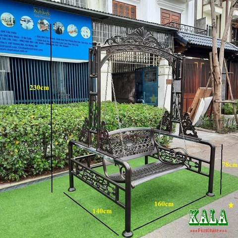 Xích đu nhôm đúc không mái che NK1416 Xích đu nhôm đúc không mái che NK1416