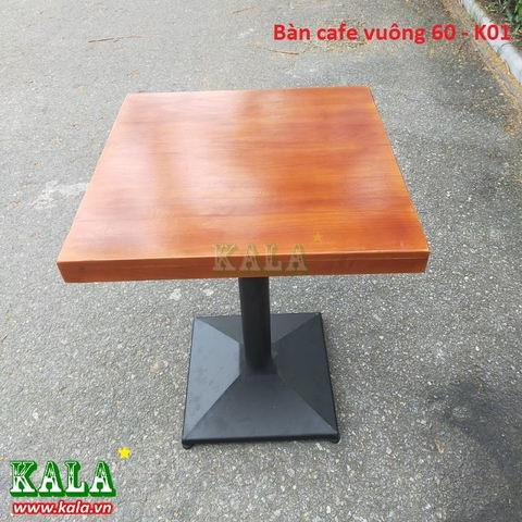 Bàn cafe vuông 60cm K01 Bàn cafe vuông 60cm K01