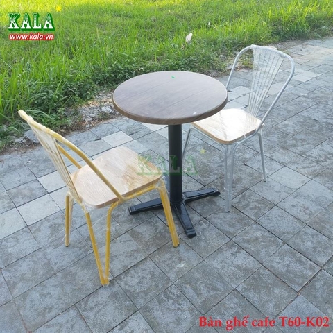 Bàn ghế cafe Tròn 60cm K02 Bàn ghế cafe Tròn 60cm K02