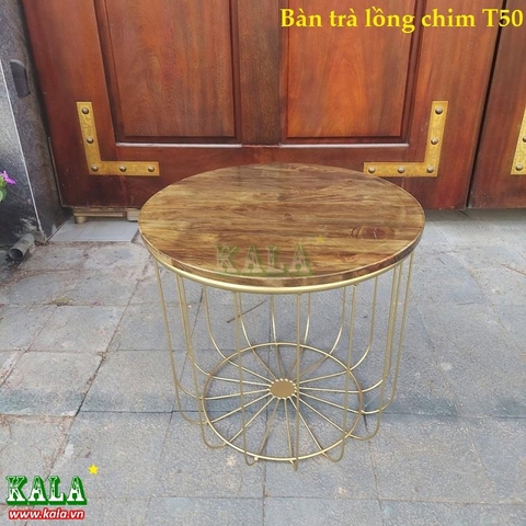 Bàn trà lồng chim tròn 50cm Bàn trà lồng chim tròn 50cm
