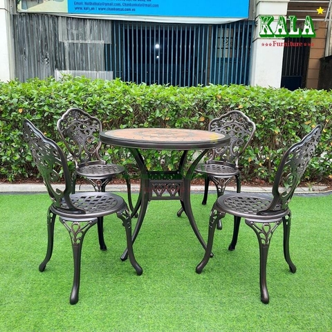 Bộ bàn ghế nhôm đúc NK42 Bộ bàn ghế nhôm đúc NK42