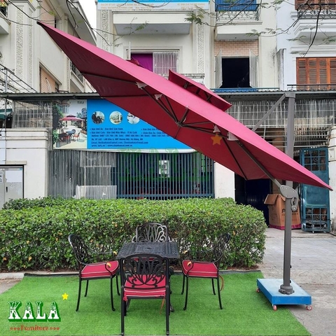 Ô dù lệch tâm vuông hợp kim nhôm 3x3m Ô dù lệch tâm vuông hợp kim nhôm 3x3m