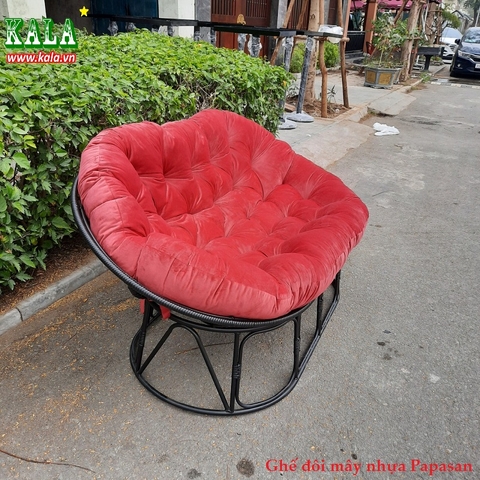 Ghế đôi thư giãn mây nhựa Papasan