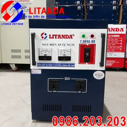 Biến áp 220V ra 200V Litanda 7,5KVA