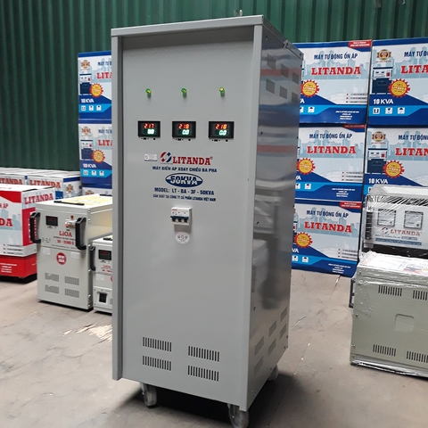 Biến áp 3 pha 380V/ 220V 200V 50KVA 50KW Litanda Đời Mới Giá Bao Nhiêu