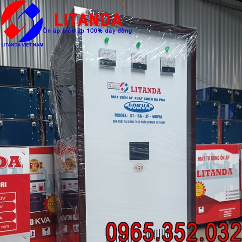 MÁY BIẾN ÁP 3 PHA 380V/ 220V 40KVA - LITANDA DÂY ĐỒNG LẮP TẠI XƯỞNG CƠ KHÍ SỐ 7 MIÊU NHA TÂY MỖ - HN