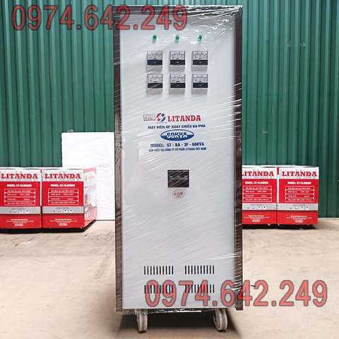 Máy Biến Áp Litanda 60KVA 3 Pha Duy Nhất 100% Dây Đồng Bảo Hành 4 Năm